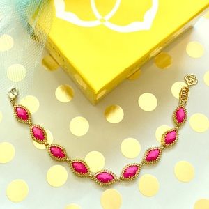 Kendra Scott Magenta Jana Bracelet in Gold.